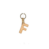 ALVIERO MARTINI 1a CLASSE - Portachiavi Charm Lettera F Naturale Beige