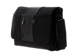 PIQUADRO - Messenger in tessuto rigenerato e pelle Brief2, Nera