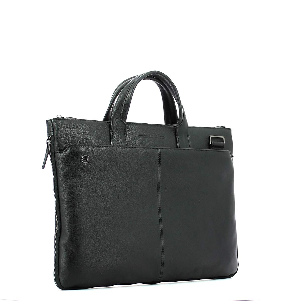 PIQUADRO - Cartella sottile per laptop 15,6 e iPad Pro 12,9 Black Square, Nero