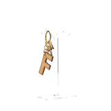 ALVIERO MARTINI 1a CLASSE - Portachiavi Charm Lettera F Naturale Beige