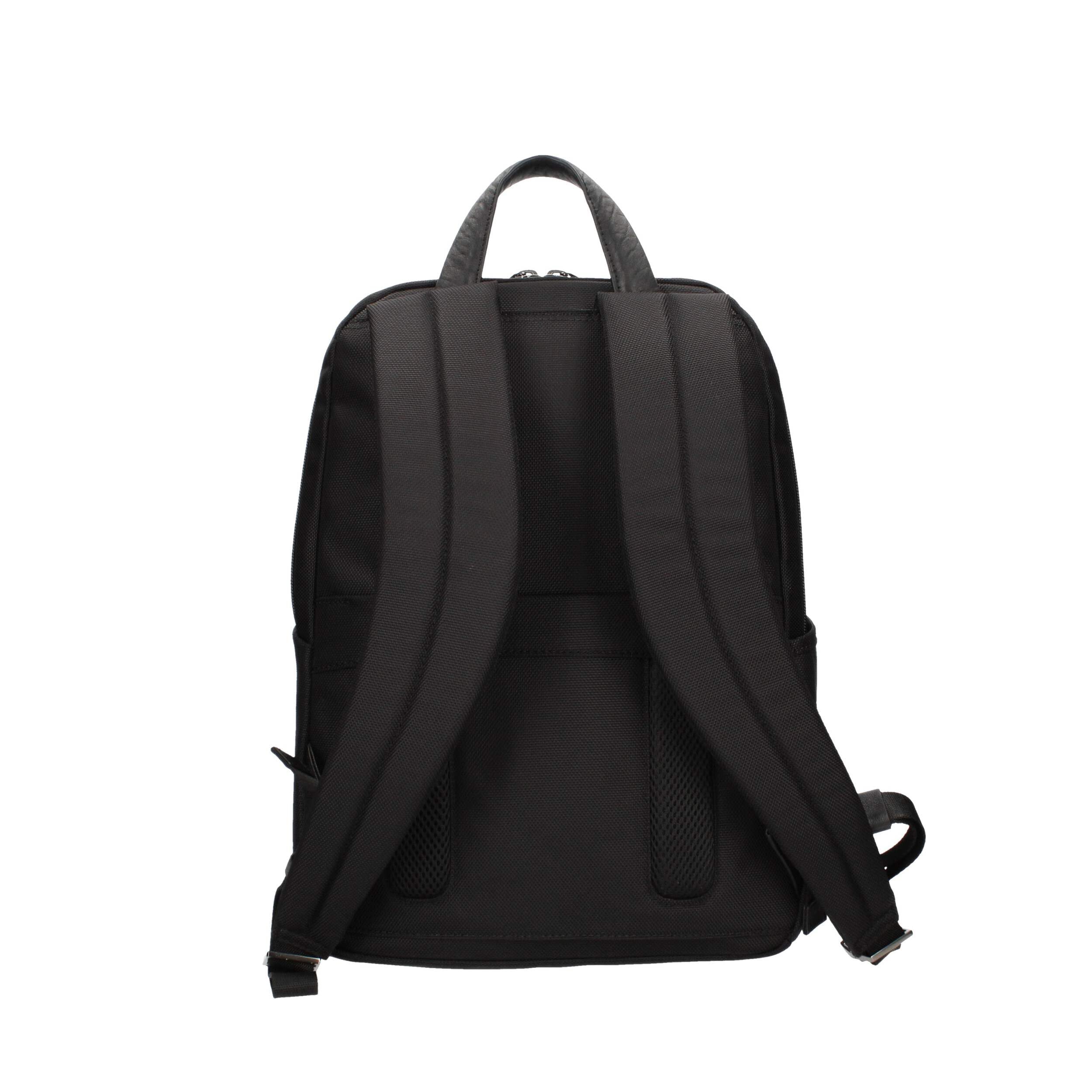 Piquadro - Zaino medio porta pc 14 in tessuto linea Brief, Nero