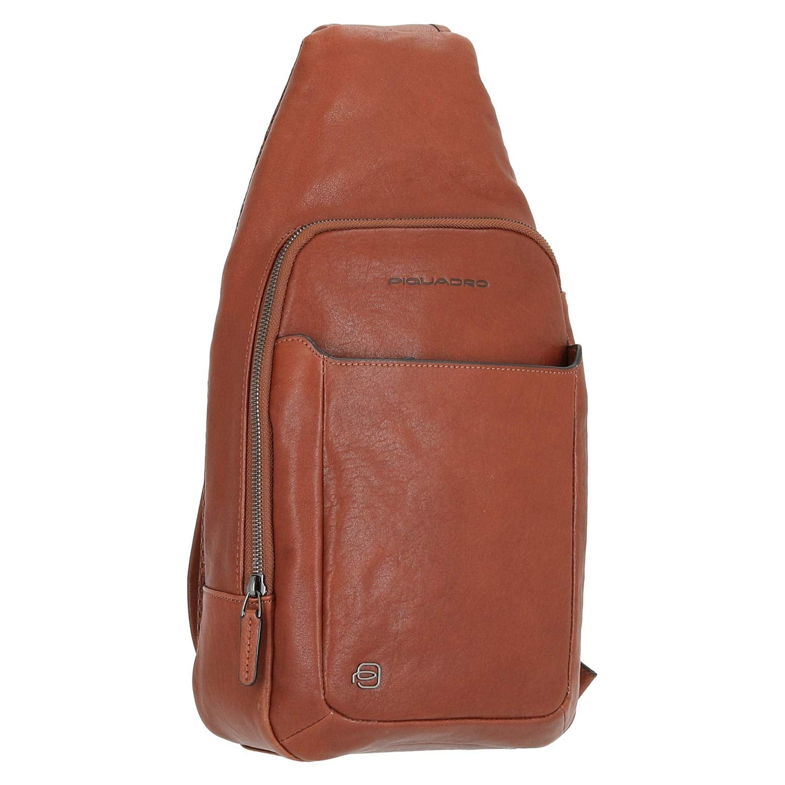 PIQUADRO - Monospalla in pelle Black Square Nero