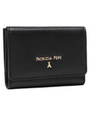 PATRIZIA PEPE - Portafoglio medio con bottone in pelle martellata NERO