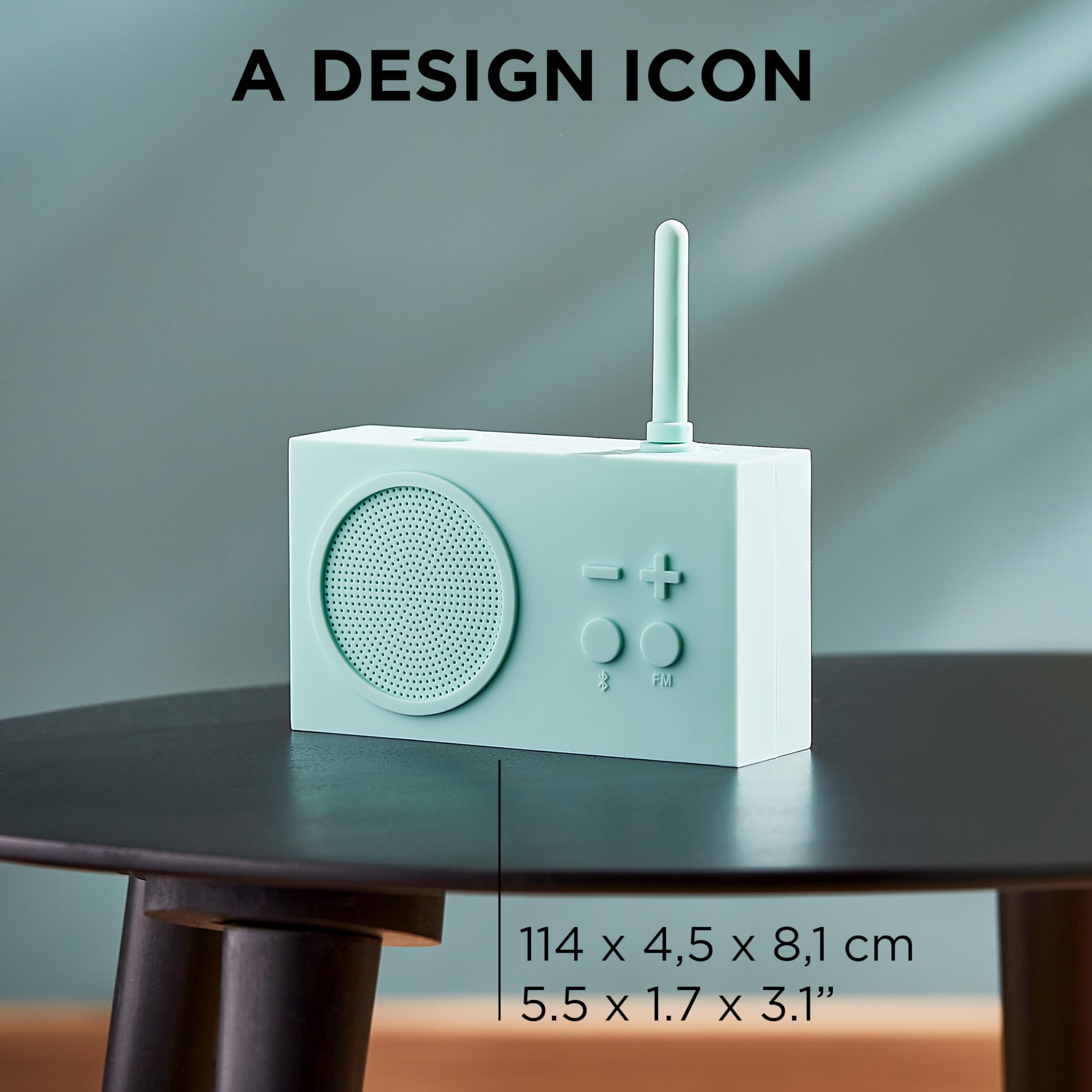 LEXON - Radio Impermeabile e Speaker Bluetooth TYKHO 3 Grigio Scuro