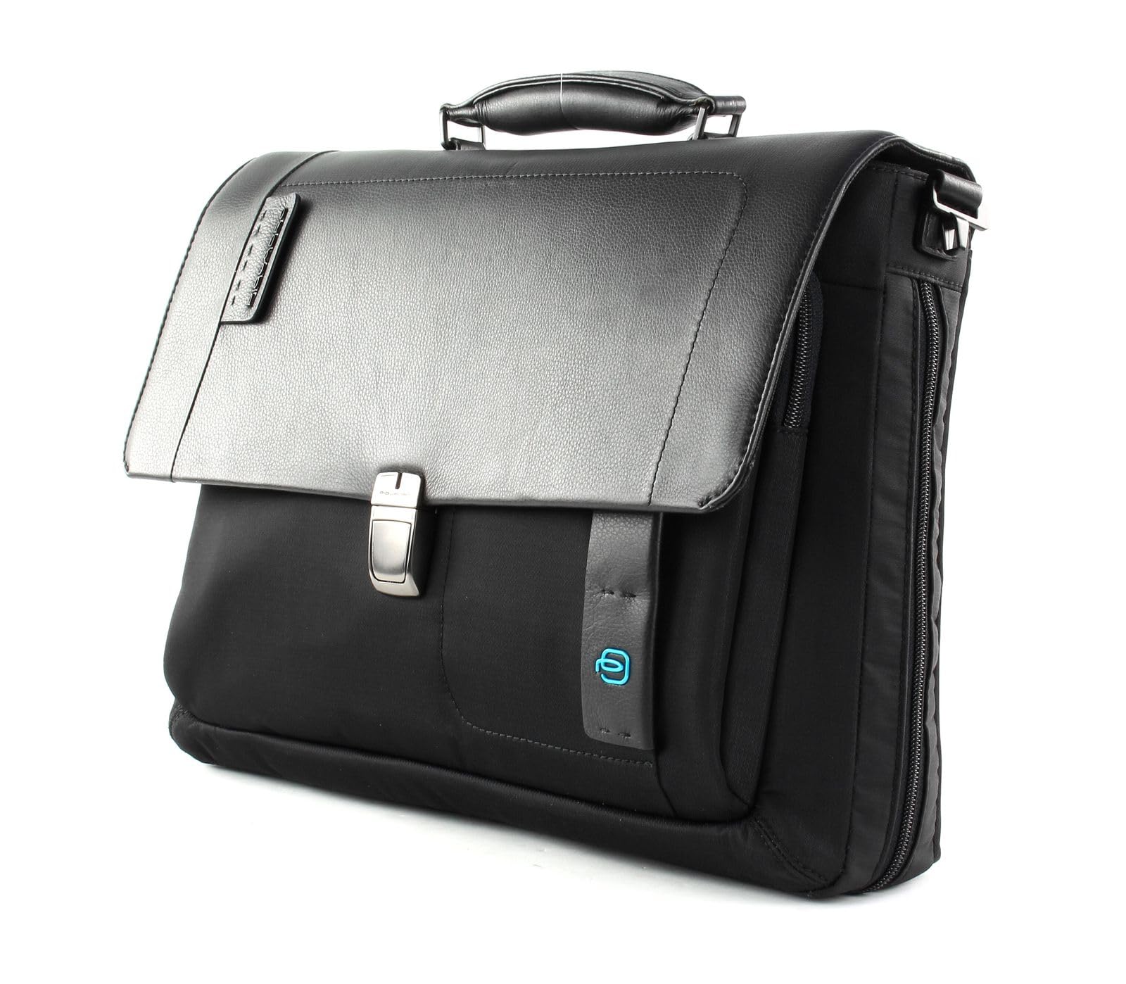 PIQUADRO - Cartella porta computer 15 espandibile con patta P16 Nero