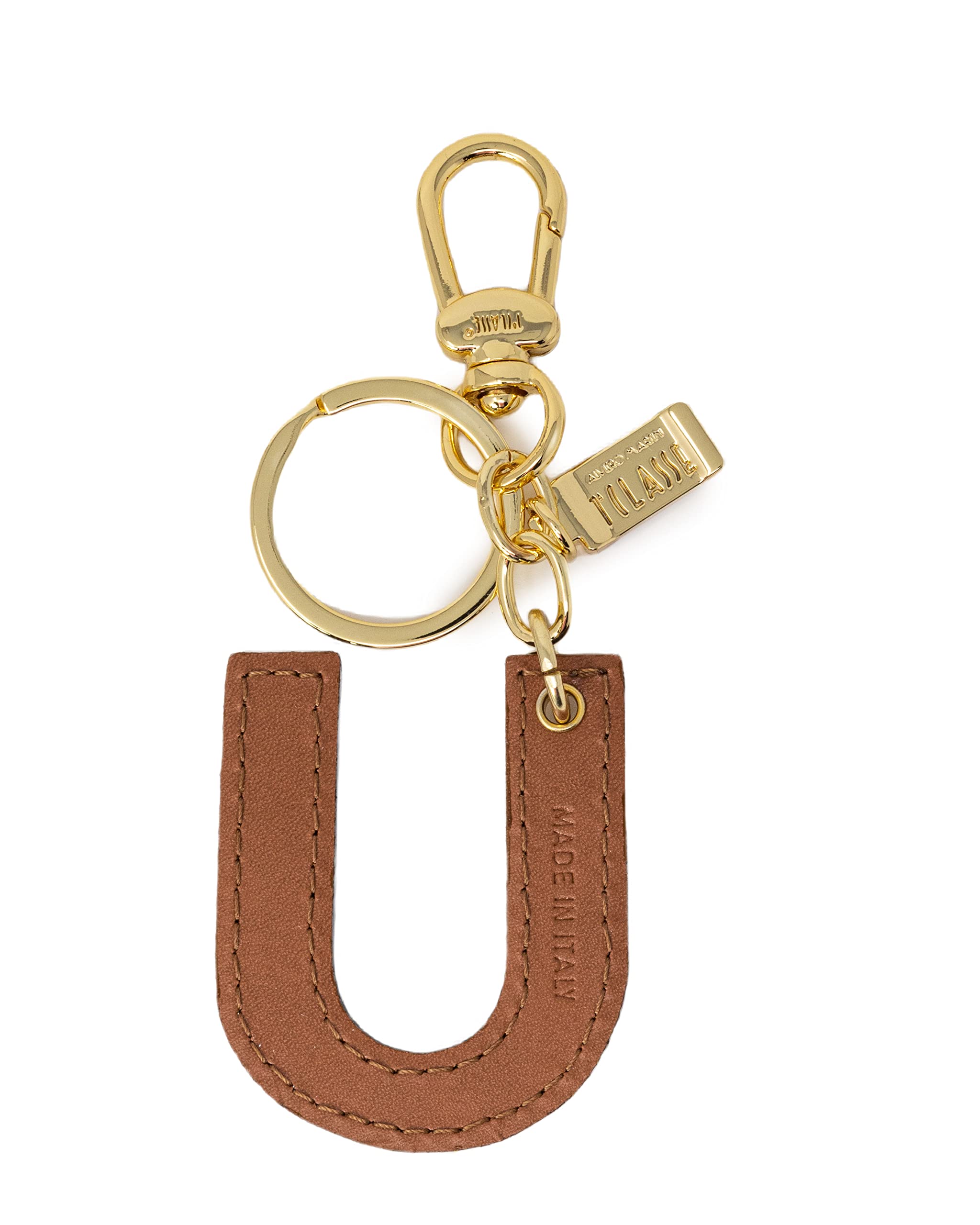 ALVIERO MARTINI 1a CLASSE - Portachiavi Charm Lettera U Naturale Beige