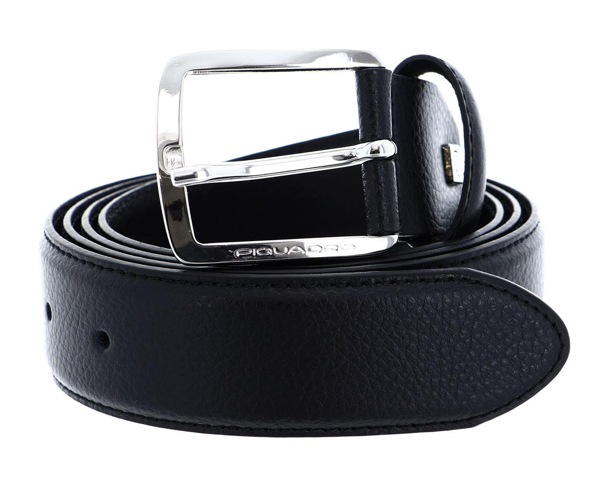 PIQUADRO - Cintura in pelle martellata Modus Nero
