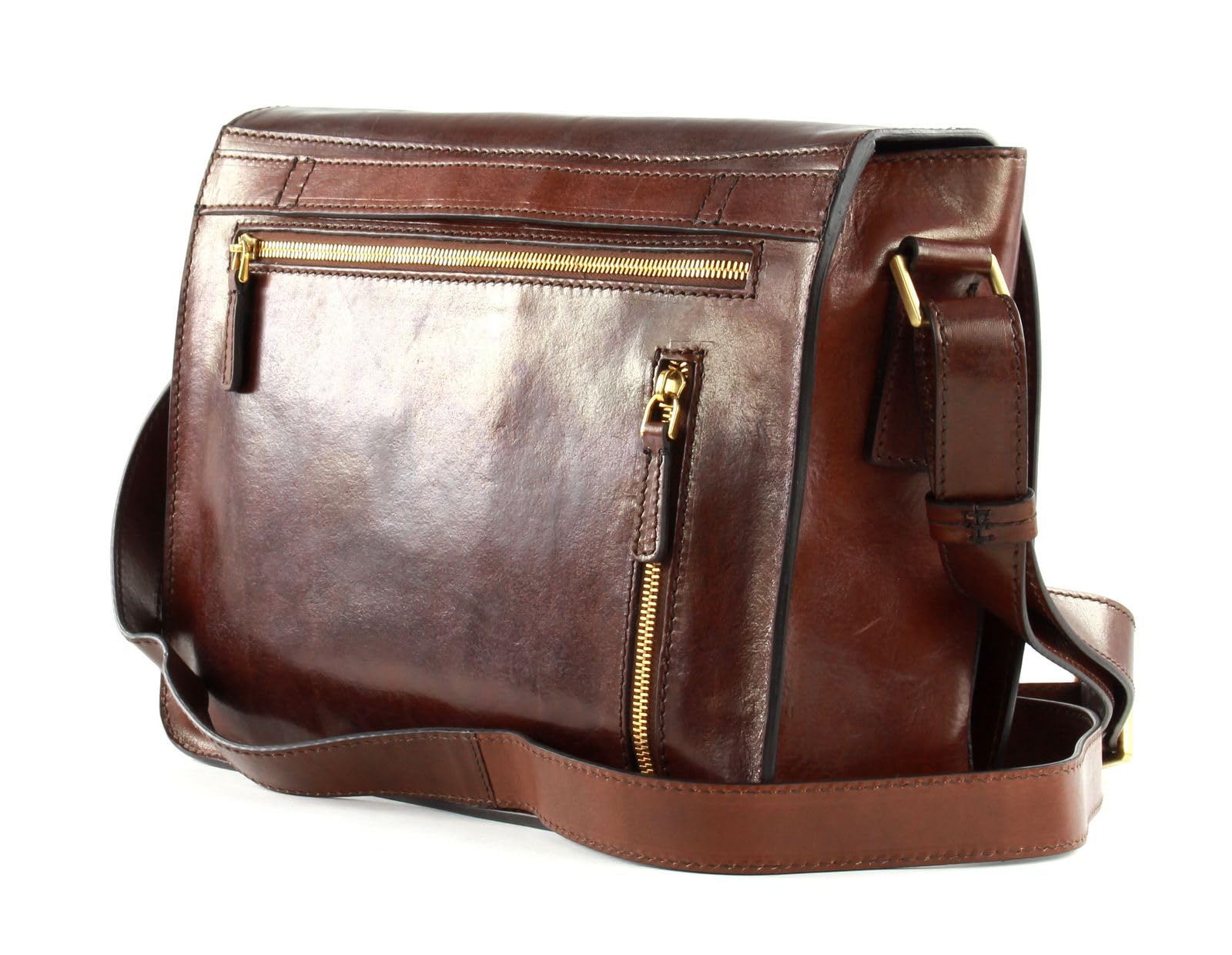 THE BRIDGE - Messenger in pelle linea Story, Marrone