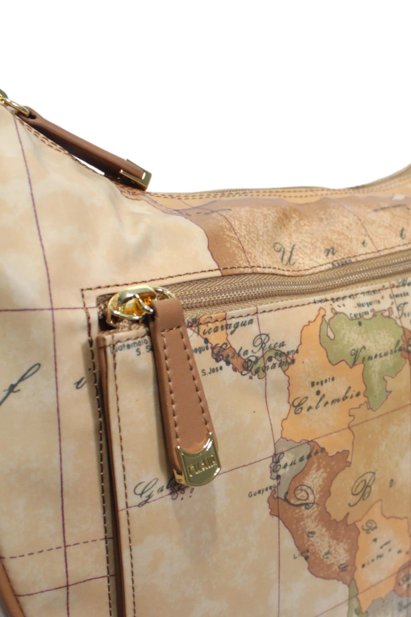 ALVIERO MARTINI - Geo Soft tracolla a mezzaluna media con tasca Beige