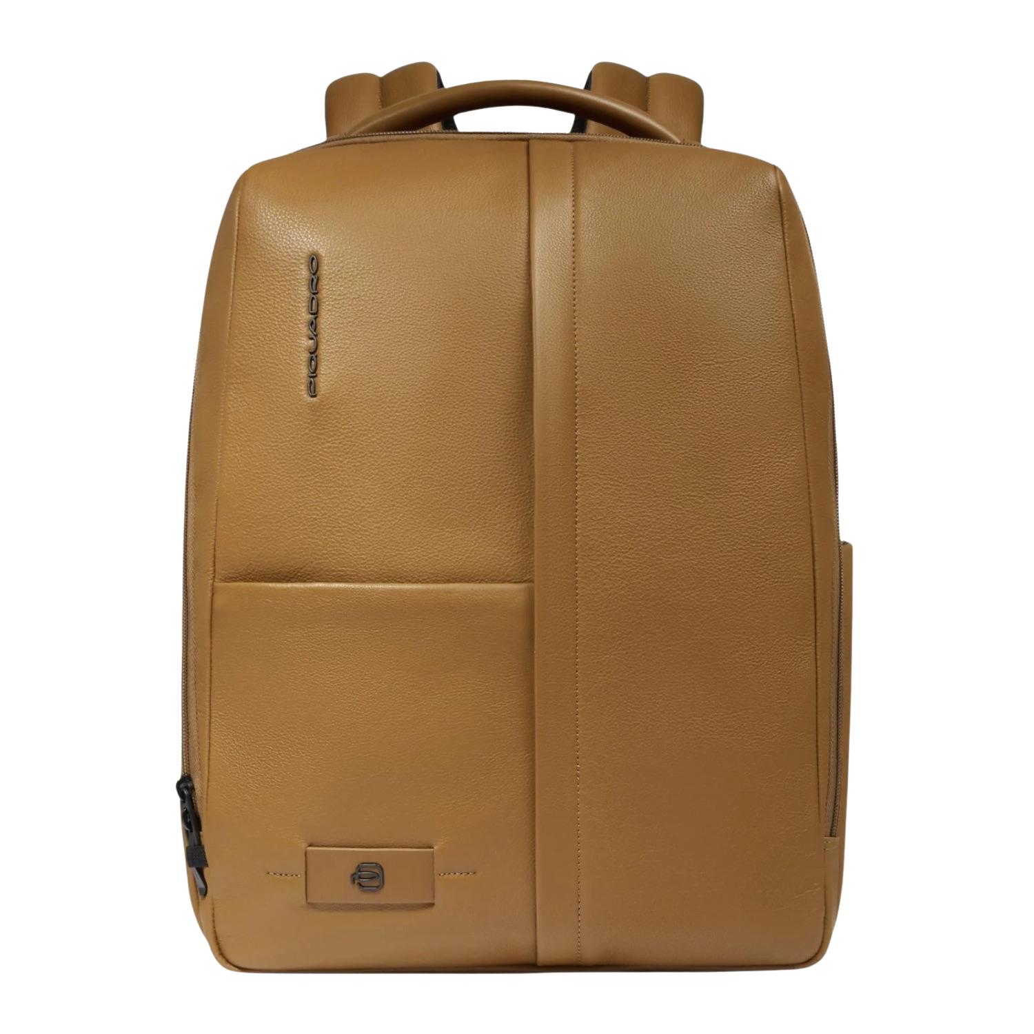 Zaino in pelle porta pc 15,6", Giallo