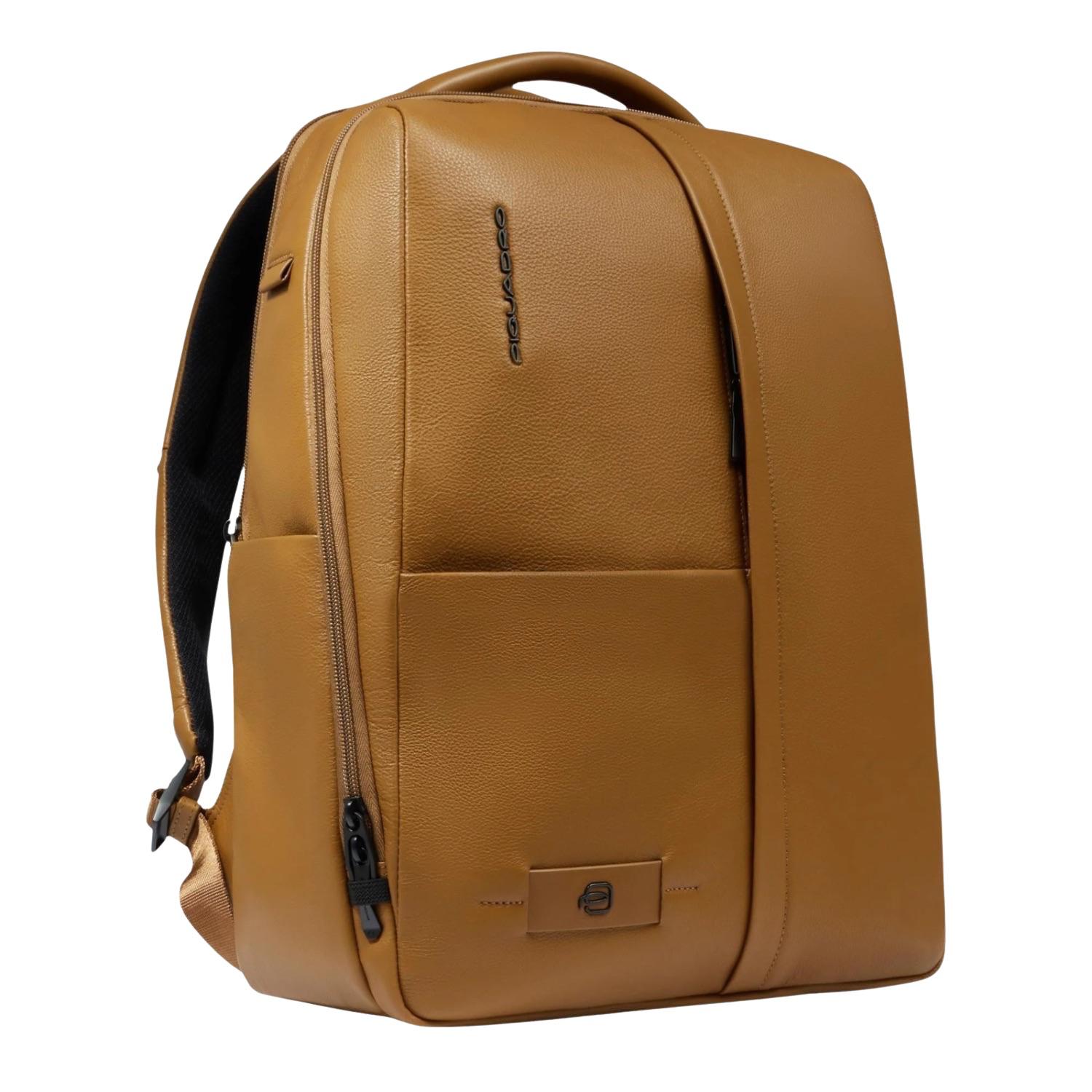 Zaino in pelle porta pc 15,6", Giallo