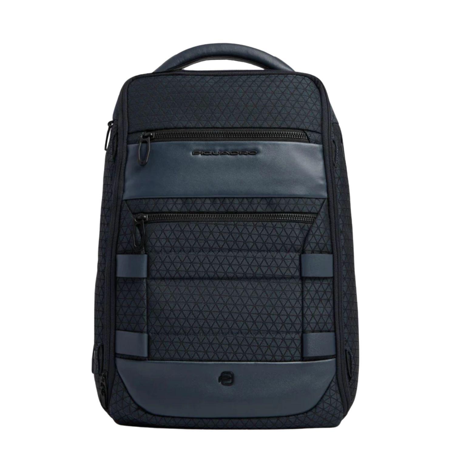 Piquadro - Zaino in tessuto modulare da viaggio porta pc 14', Blu