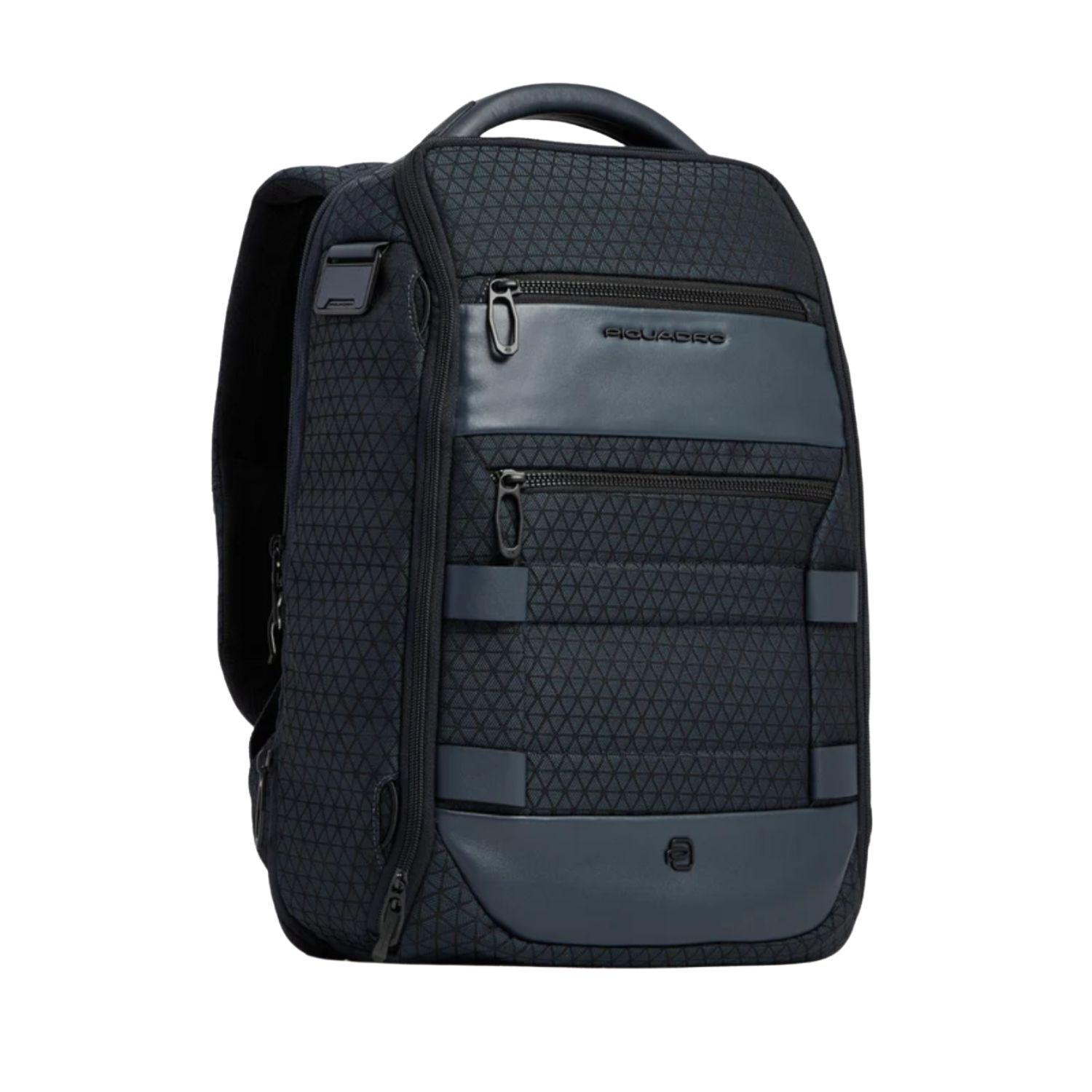 Piquadro - Zaino in tessuto modulare da viaggio porta pc 14', Blu