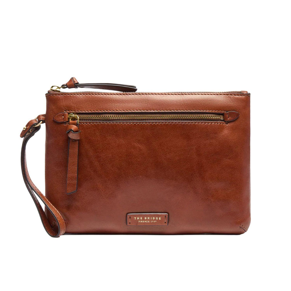 Pochette in pelle donna Ingrid, Marrone