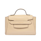 Borsa pelle donna con tracolla removibile Lucrezia, Beige