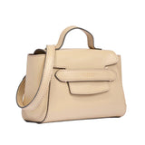 Borsa pelle donna con tracolla removibile Lucrezia, Beige