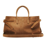 New Business borsa grande in suede, Beige
