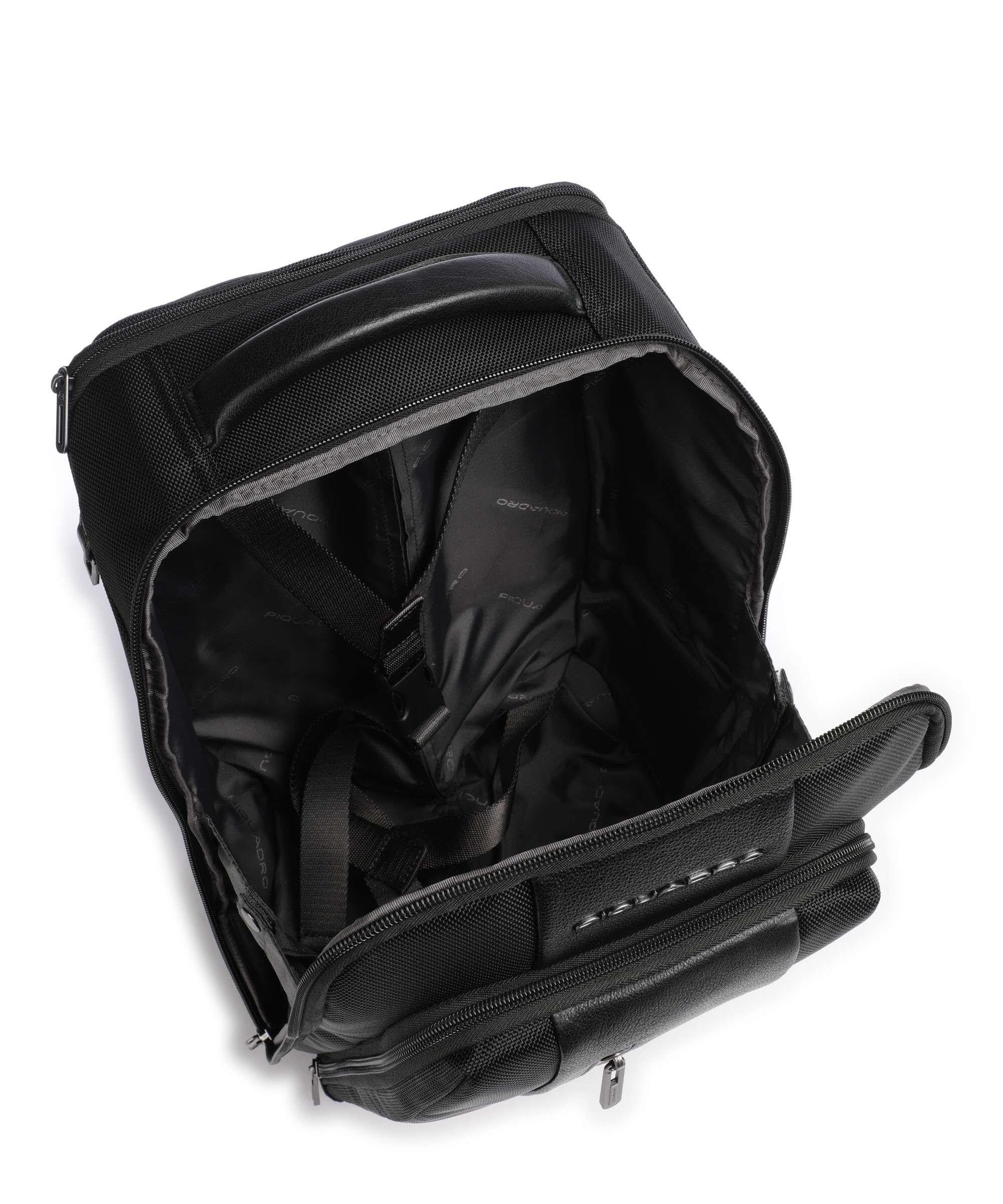 PIQUADRO -Trolley cabina portabile a zaino in tessuto riciclato Piquadro Brief2, Nero