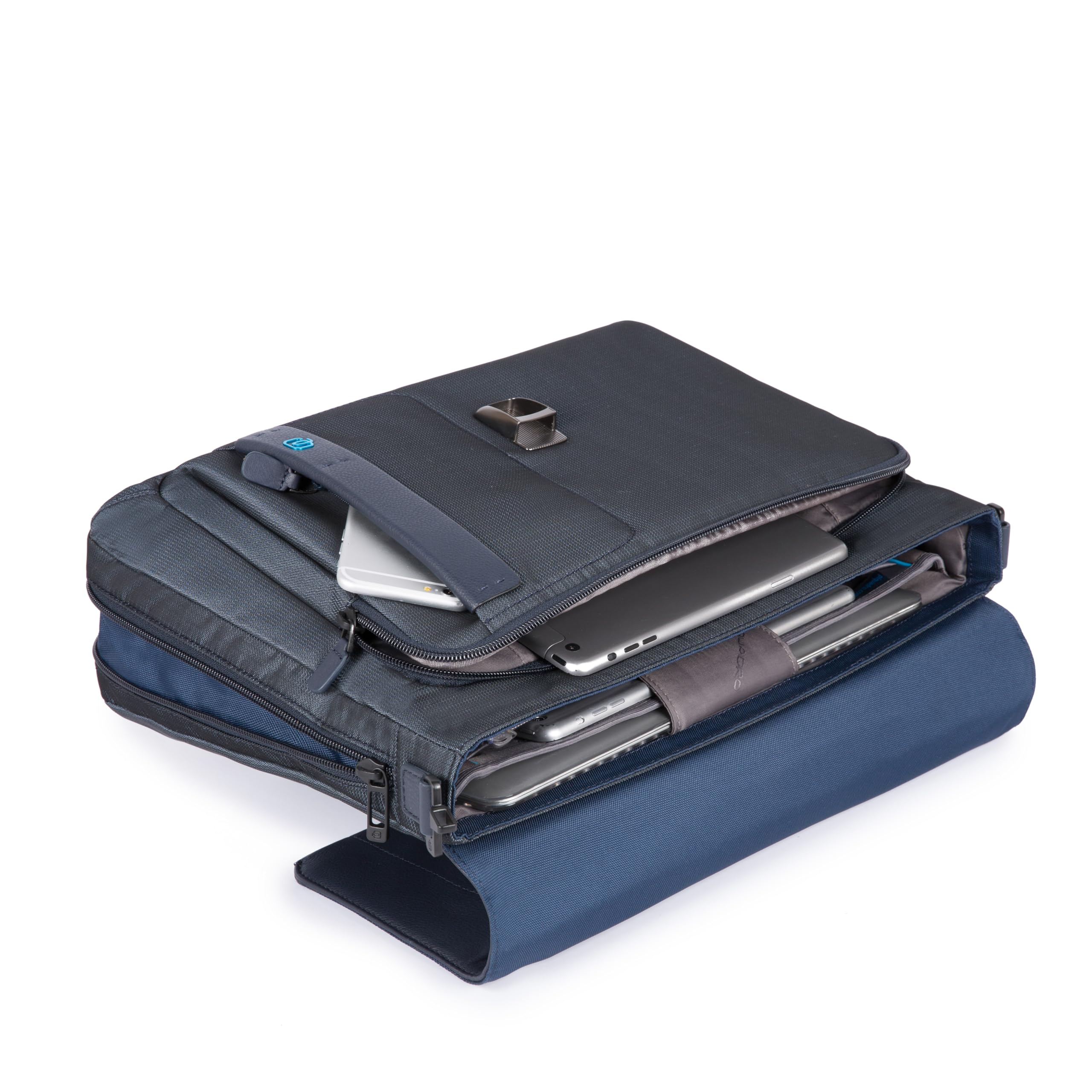 PIQUADRO - Cartella porta computer 15 espandibile con patta P16 Blu