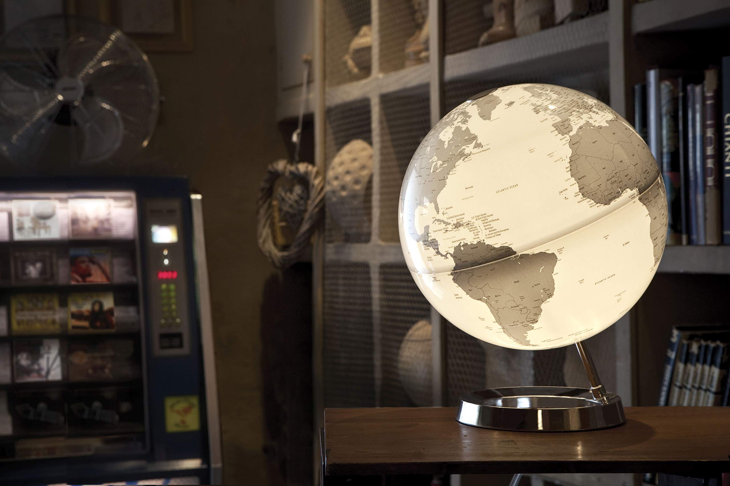 TECNODIDATTICA - Lampada Mappamondo Atmosphere Chrome