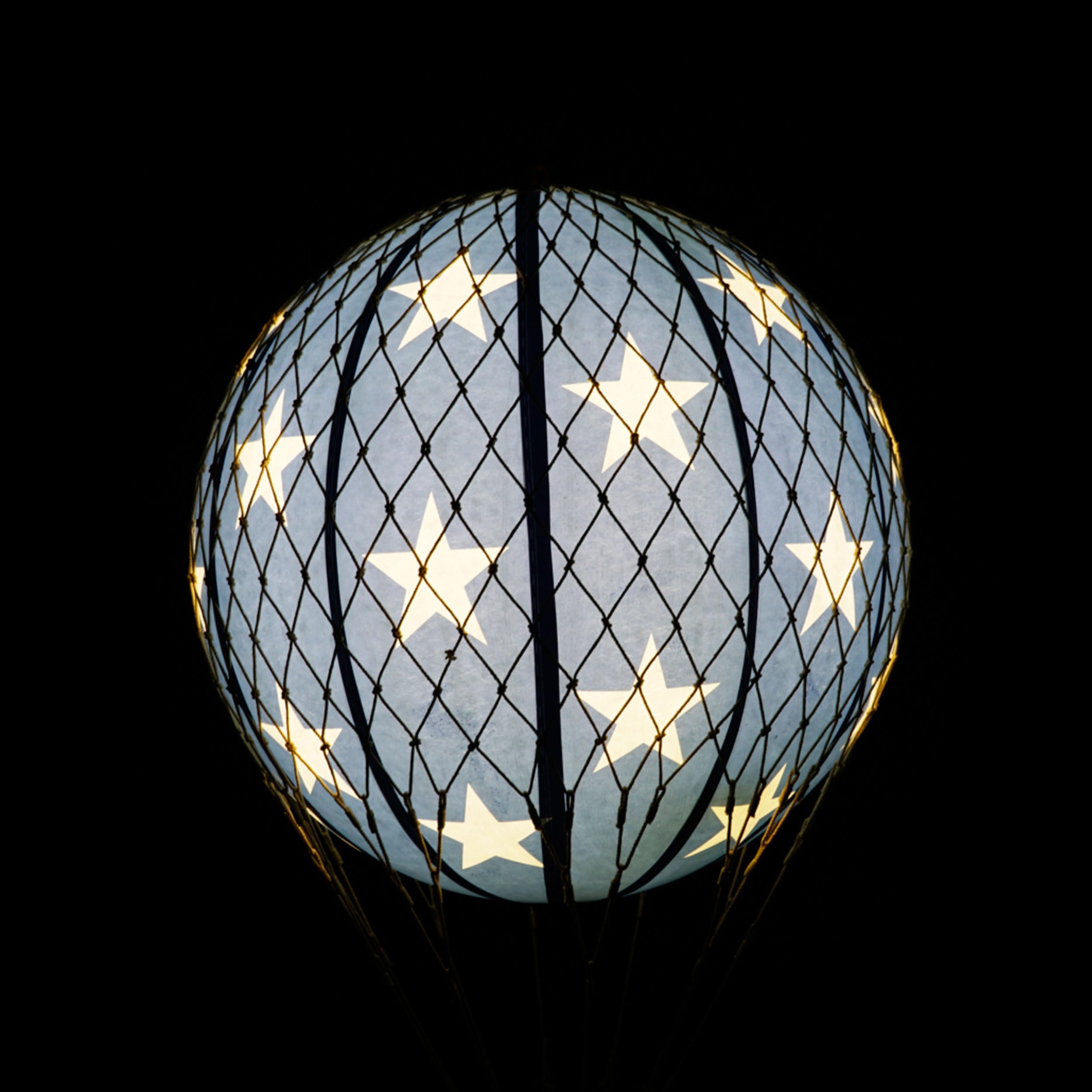 AUTHENTIC MODELS - Mongolfiera grande Led Royal Aero Stelle Bianche e Blu