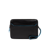 PIQUADRO - Pochette uomo con chiusura a impronta digitale, Mogano
