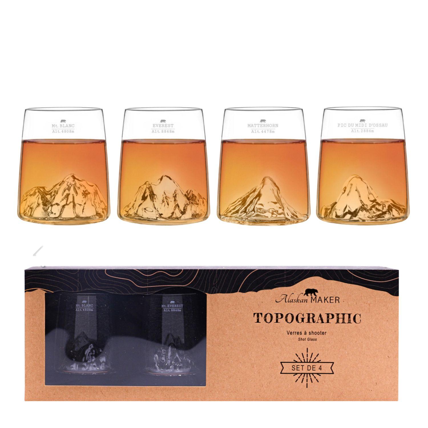 Alaskan Maker - Set 4 shortini montagne, Vetro
