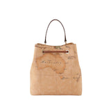 Borsa secchiello con coulisse Geo Classic, Beige