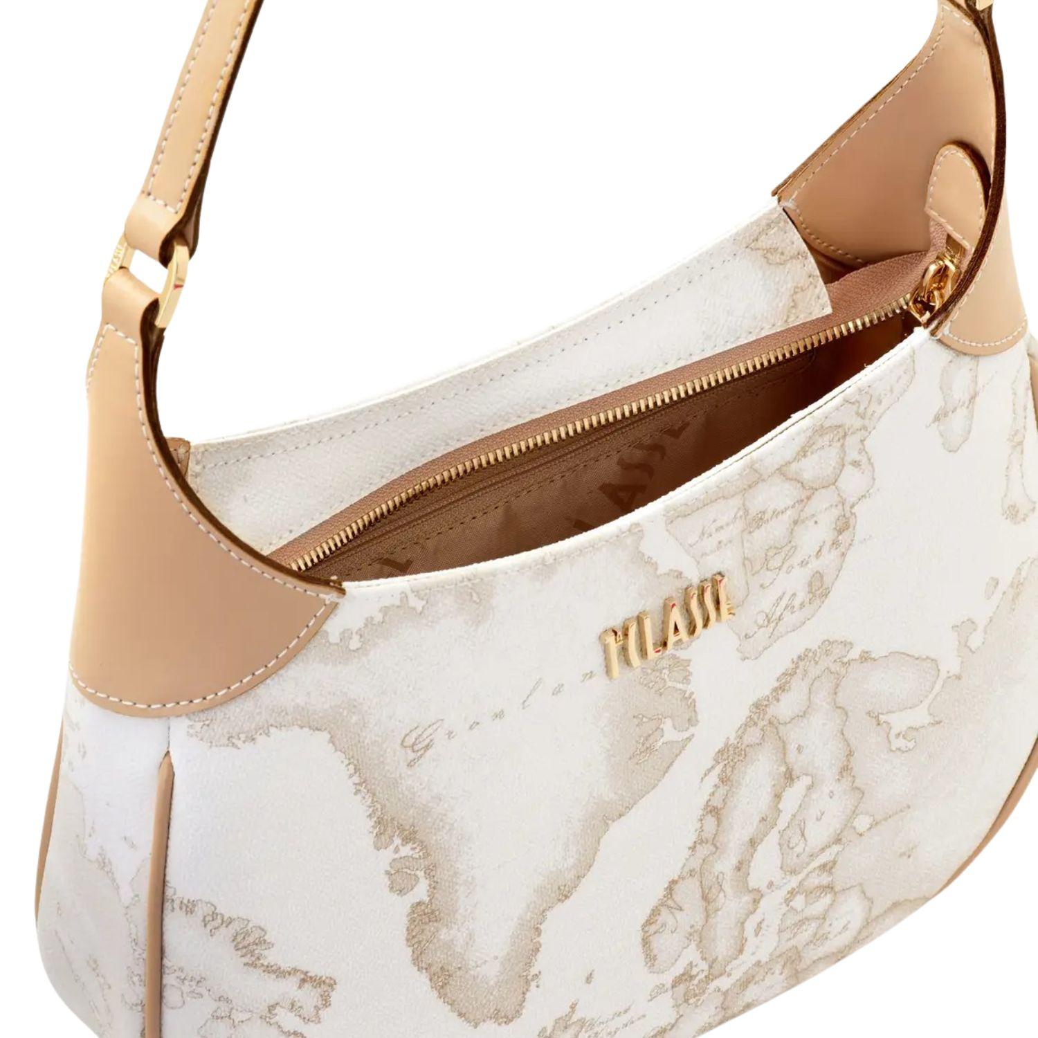 Borsa sottospalla hobo Geo White, Bianco
