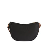 Tracolla a mezzaluna piccola Stormy in nylon, Nera
