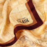 Foulard in seta Geo Classic 70x70, Burgundy