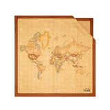 Foulard in seta Geo Classic 70x70, Marrone