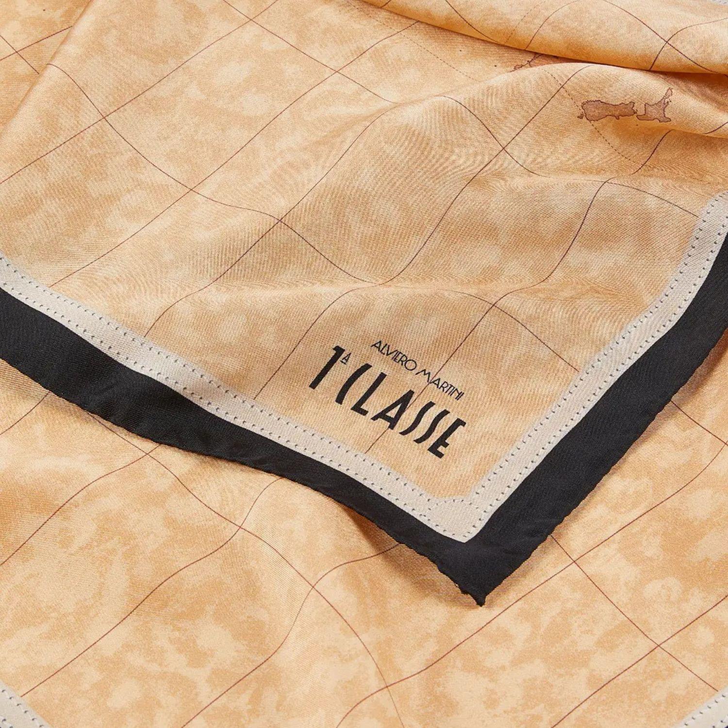 Foulard in seta Geo Classic 90x90, Nero