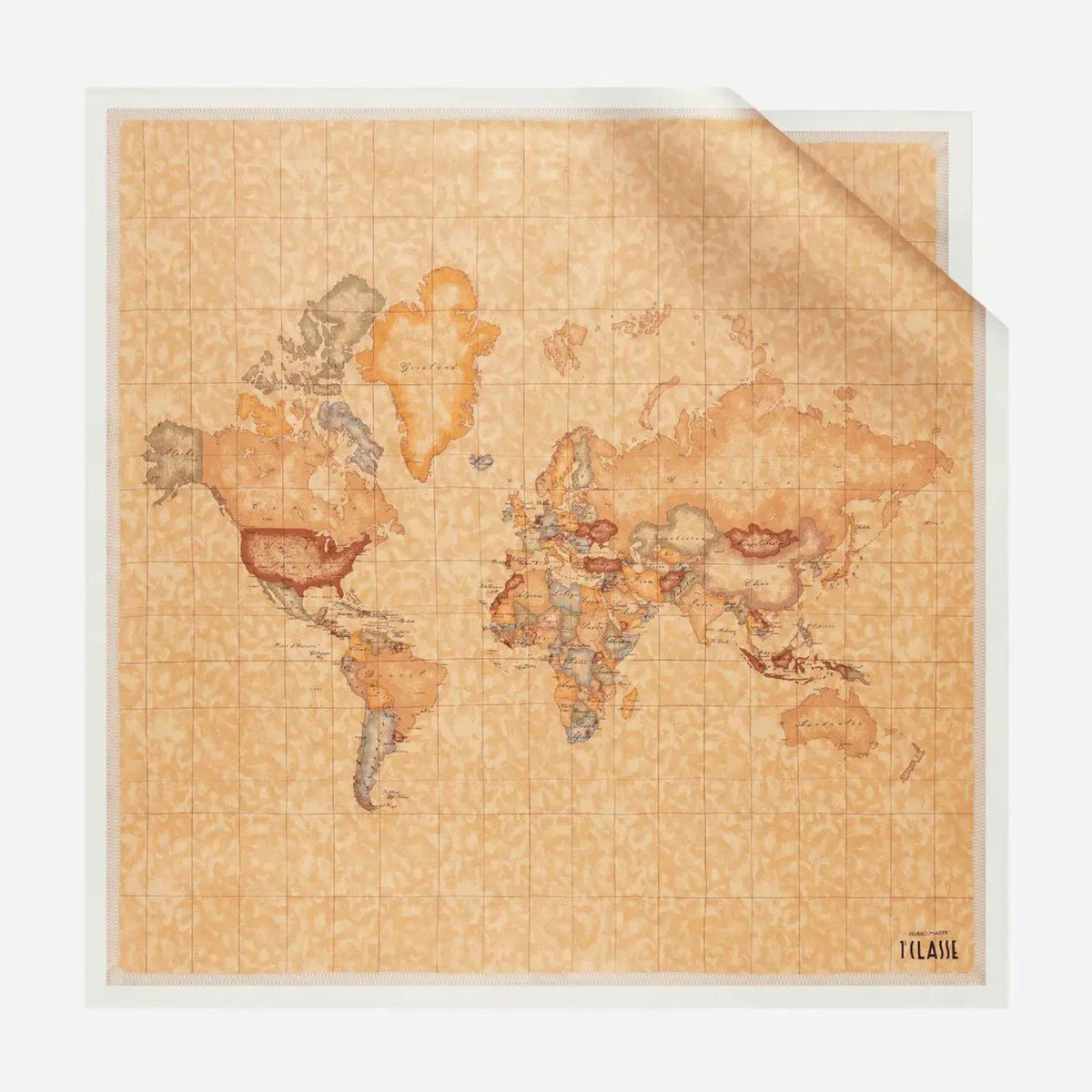 Foulard in seta Geo Classic 90x90, Avorio