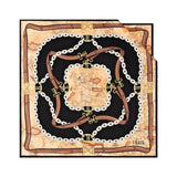 Alviero Martini - Foulard in seta Geo Selleria 70x70, Nero