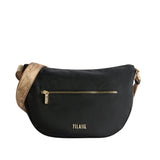 Tracolla a mezzaluna grande Stormy Nylon , Nera