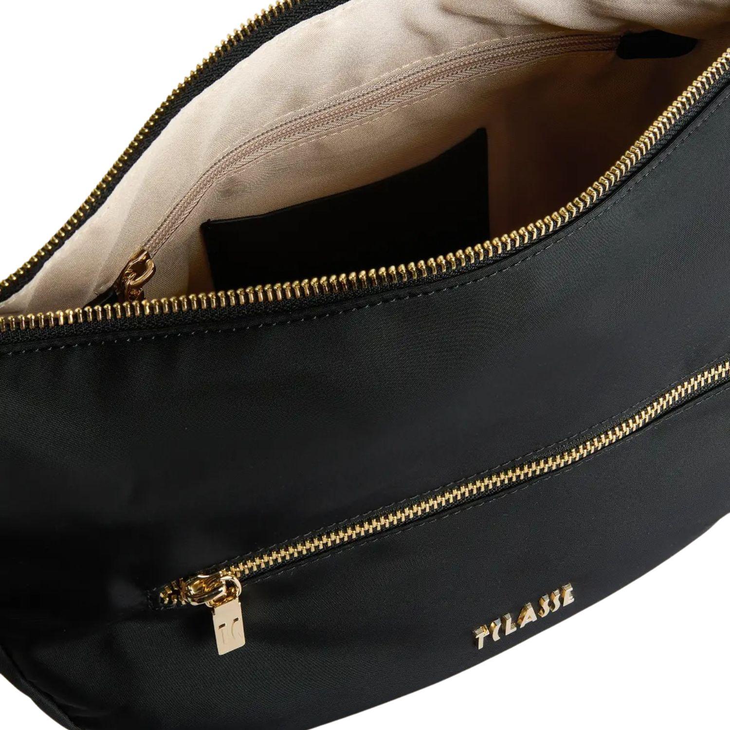 Tracolla a mezzaluna grande Stormy Nylon , Nera