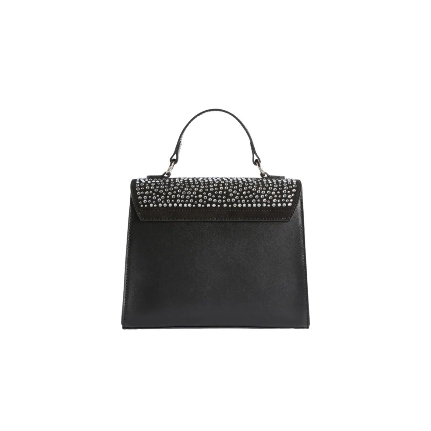 Elegance Bag mini tote con strass, Nera