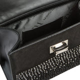 Elegance Bag mini tote con strass, Nera