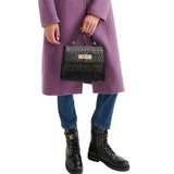 Elegance Bag mini tote con strass, Nera