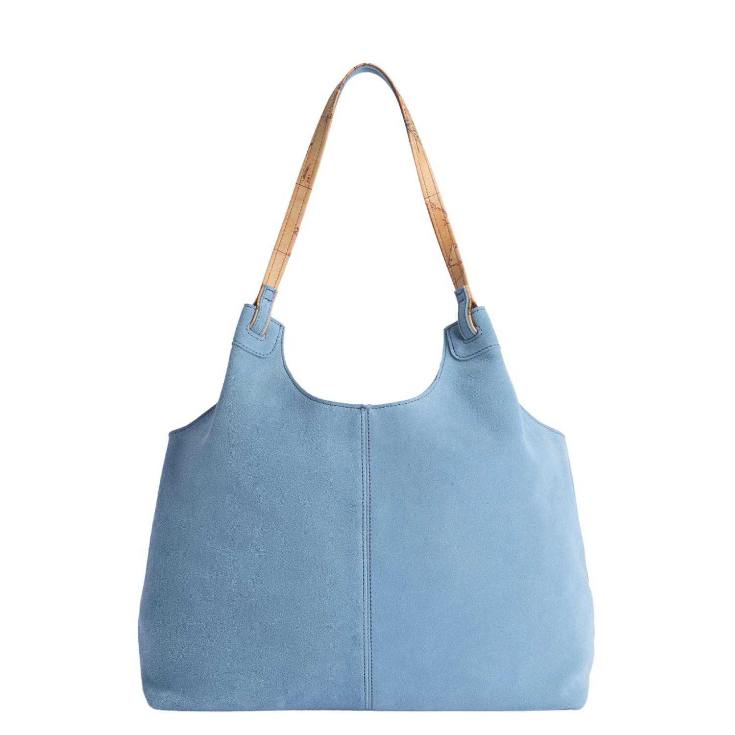Alviero Martini - Tribal Leather borsa sottospalla, Blu cielo