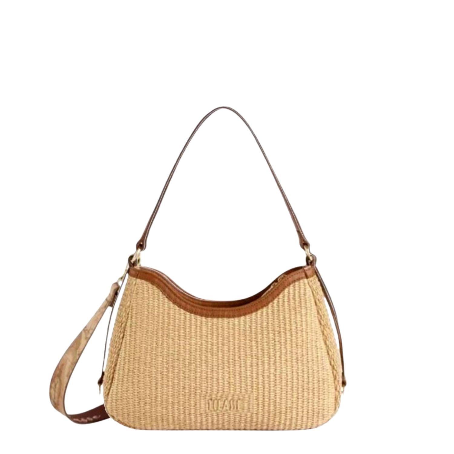Alviero Martini - Sunny Rafia borsa sottospalla, Naturale
