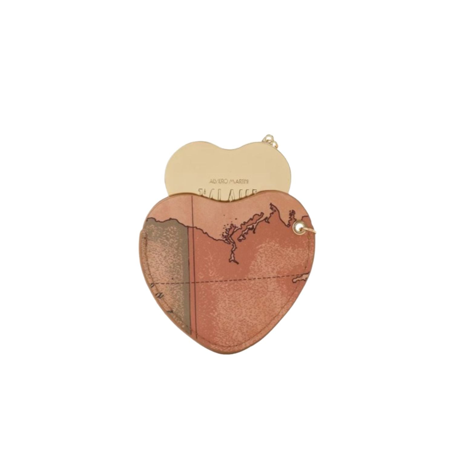 Alviero Martini - Specchietto da borsa  a forma di cuore Geo Classic
