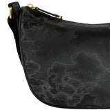 Tracolla a mezzaluna piccola Geo Soft, Nera