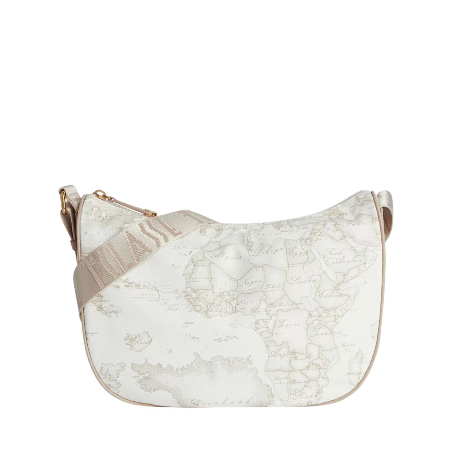 Alviero Martini - Soft tracolla a mezzaluna media S007, Bianca