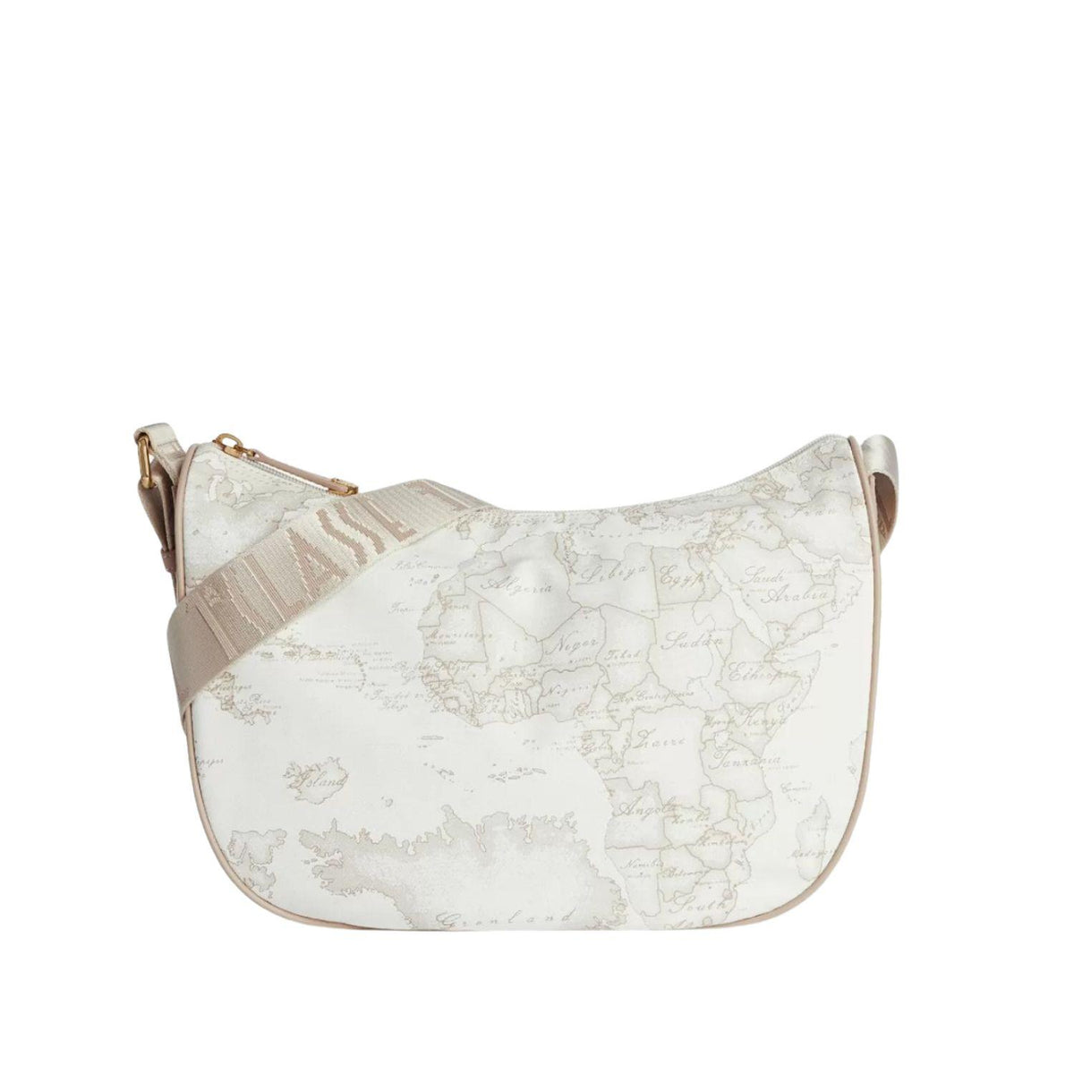 Alviero Martini - Soft tracolla a mezzaluna media S007, Bianca