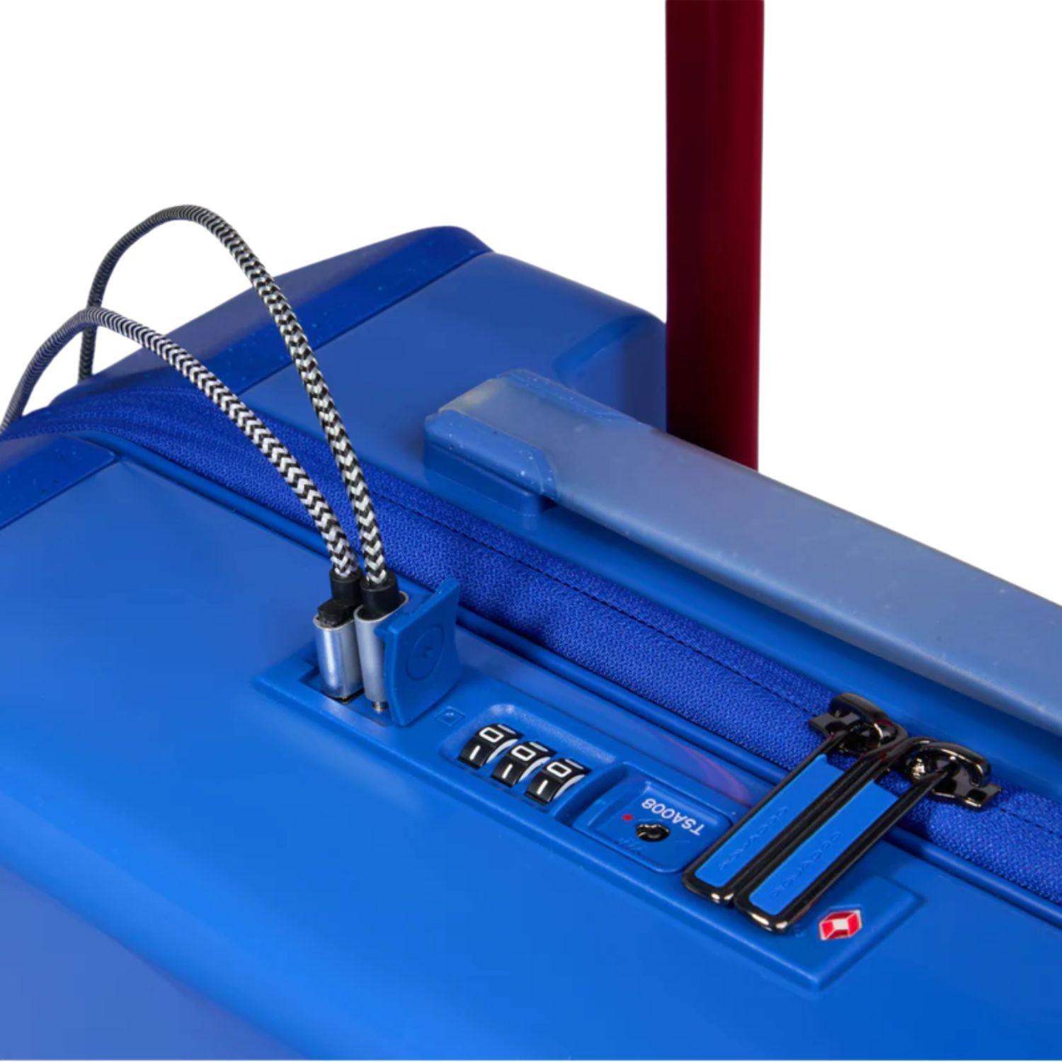 PIQUADRO - Trolley cabina slim policarbonato 4 ruote, Blu Elettrico