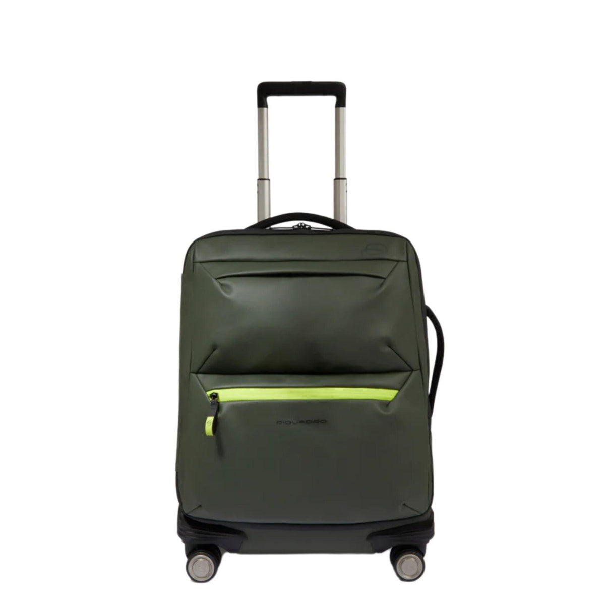 PIQUADRO - Trolley cabina in tessuto gommato, Verde