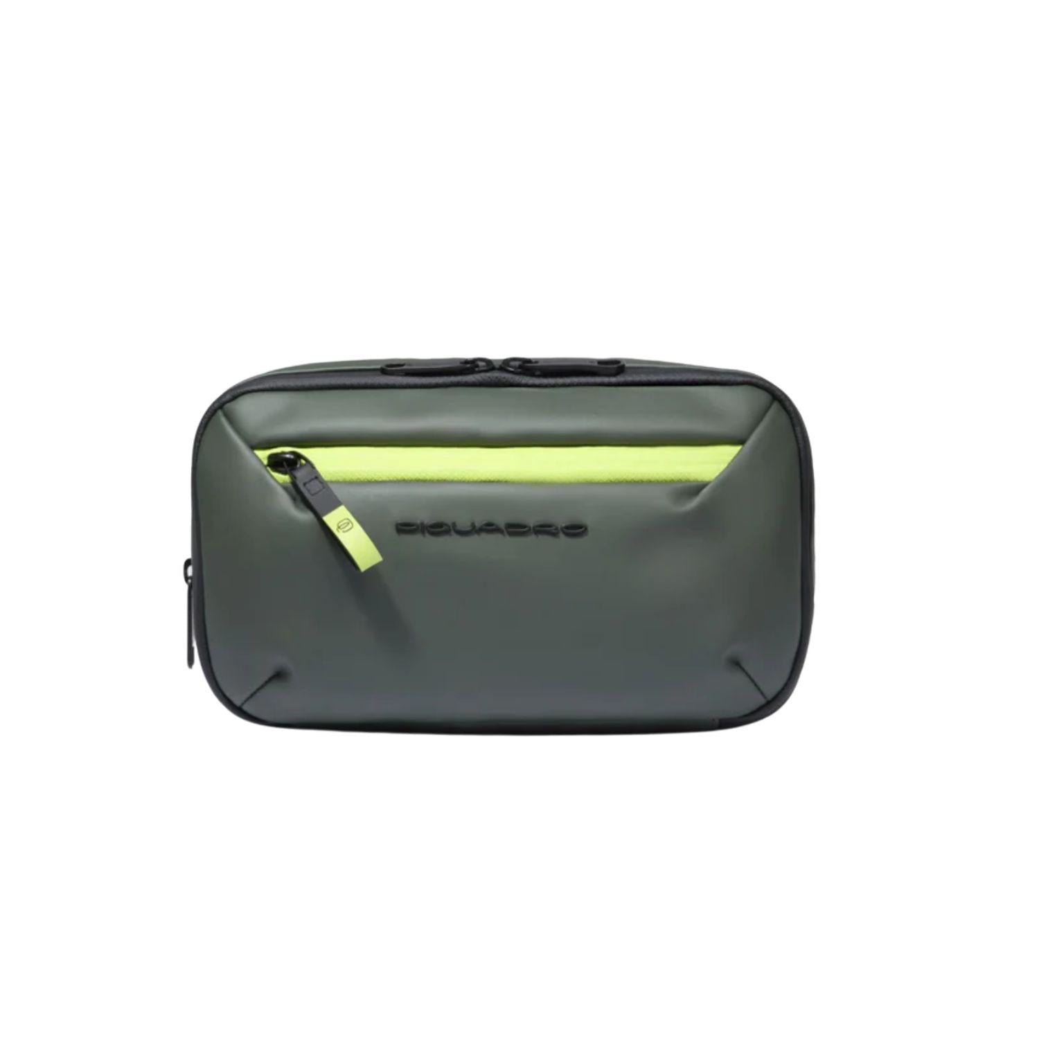 Piquadro - Beauty case in tessuto gommato, Verde