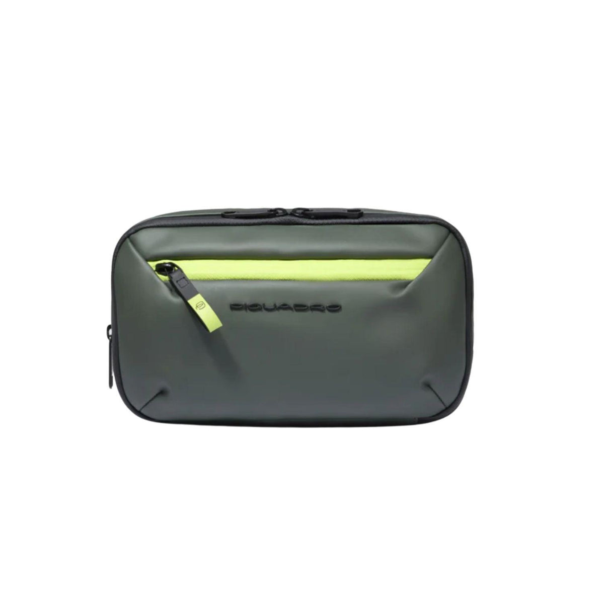 Piquadro - Beauty case in tessuto gommato, Verde